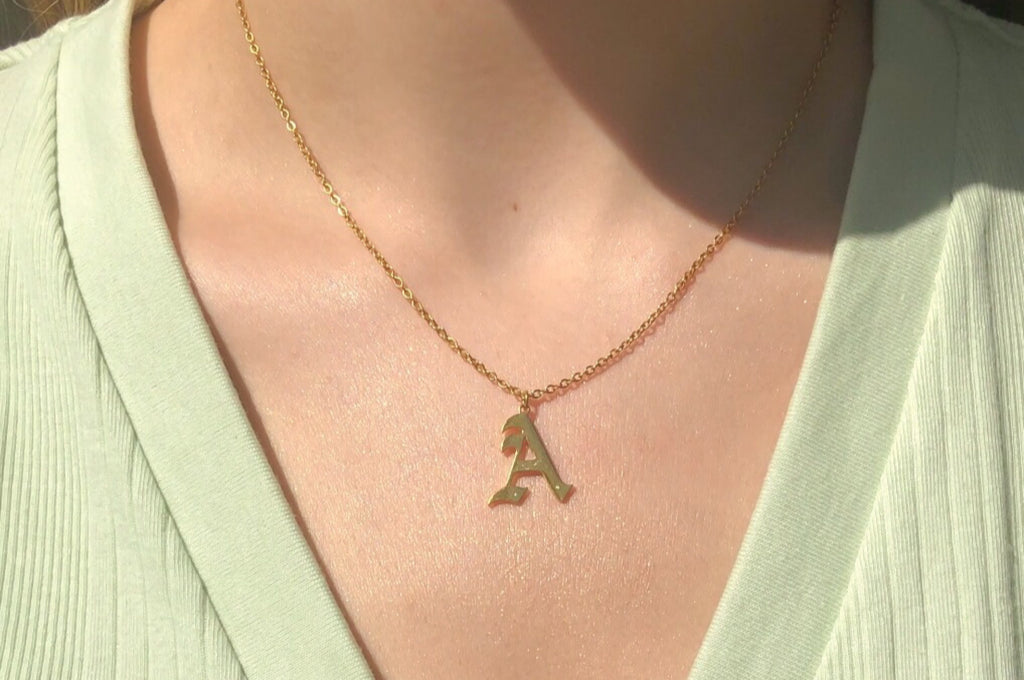 Initial Necklace Rose Gold - Old English Alphabet Necklace - Letter Necklace  Rose Gold - Initial Pendant Necklace - Necklace For Women, Wife,  Girlfriend, Teenage - Dainty Initial Necklace (Rose Gold Plated) :  Amazon.ca: Handmade Products