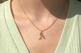 Uppercase Old English Initial Necklace