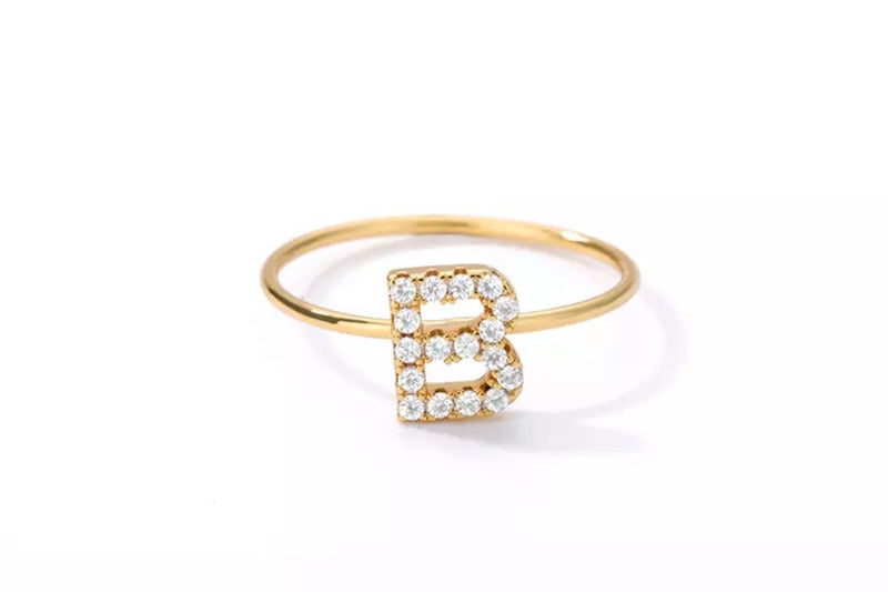 Crystal Initial Ring