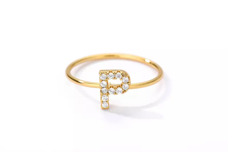 Crystal Initial Ring